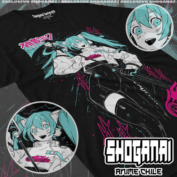 HM02 Hatsune Miku Racing - HATSUNE MIKU - ADULTO (Polera o Polerón) 1