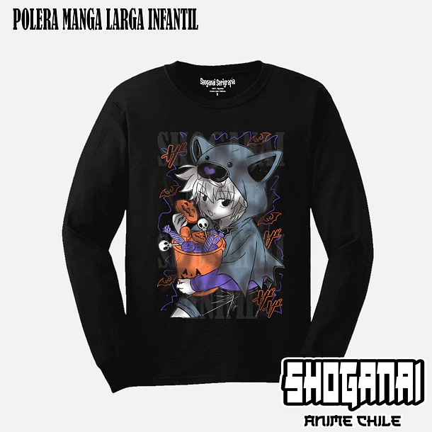 HXH25 Killua Zoldyck Halloween - HUNTER X HUNTER - INFANTIL (Polera o Polerón) 3