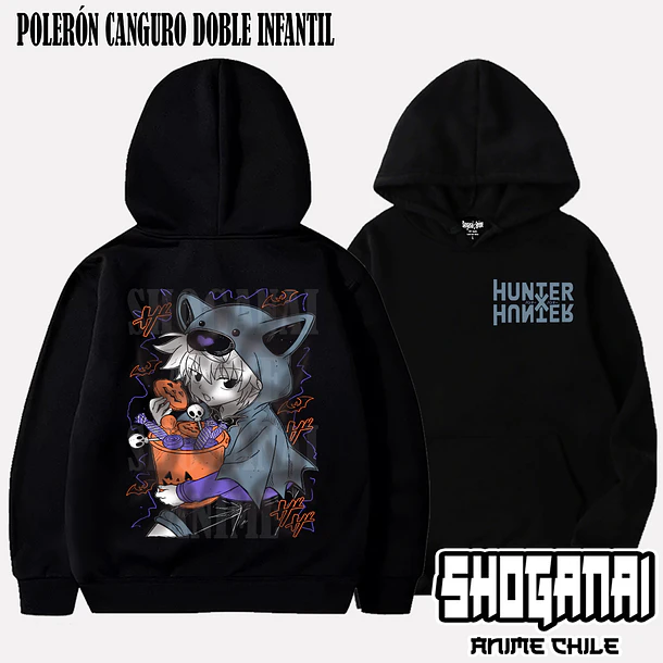 HXH25 Killua Zoldyck Halloween - HUNTER X HUNTER - INFANTIL (Polera o Polerón) 5