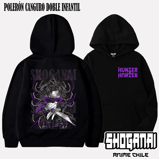 HXH28 Feitan Portor - HUNTER X HUNTER - INFANTIL (Polera o Polerón) 5