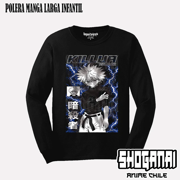 HXH45 Killua Zoldyck - HUNTER X HUNTER - INFANTIL (Polera o Polerón) 3