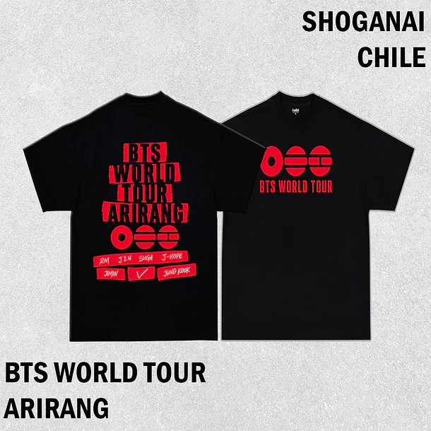 BTS01 BTS World Tour Arirang - BTS - ADULTO (Polera o Polerón) 3