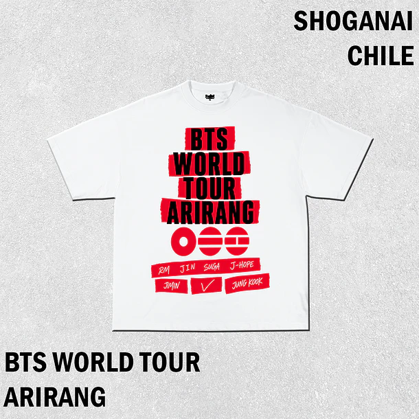 BTS01 BTS World Tour Arirang - BTS - INFANTIL (Polera o Polerón) 2