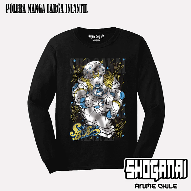 JJS11 Johnny Joestar - JOJO'S BIZARRE ADVENTURE - INFANTIL (Polera o Polerón) 3