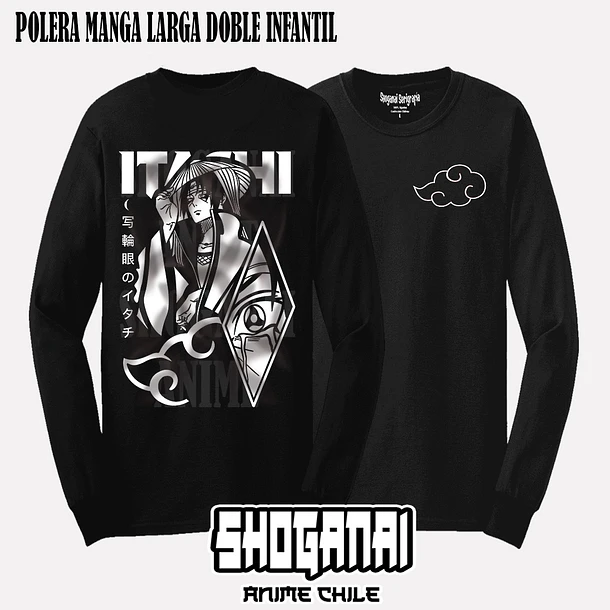 NAR01 Itachi Uchiha - NARUTO - INFANTIL (Polera o Polerón) 4