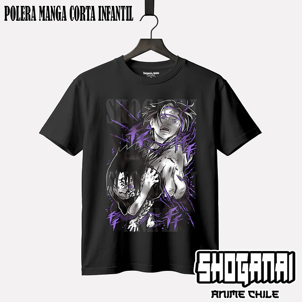 NAR03 Sasuke Uchiha - NARUTO - INFANTIL (Polera o Polerón) 1