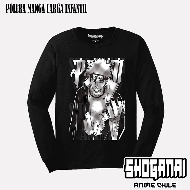 NAR04 Pain - NARUTO - INFANTIL (Polera o Polerón) 3