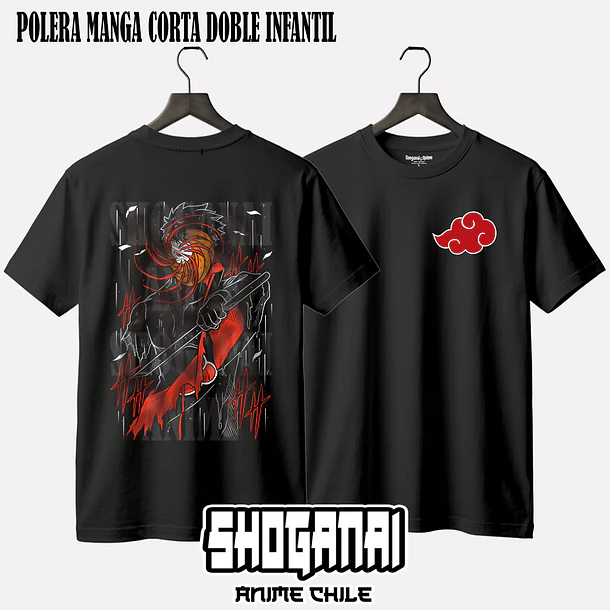 NAR07 Obito Uchiha - NARUTO - INFANTIL (Polera o Polerón) 2