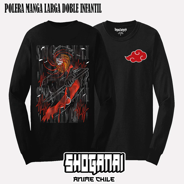 NAR07 Obito Uchiha - NARUTO - INFANTIL (Polera o Polerón) 4
