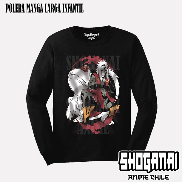 NAR08 Jiraiya - NARUTO - INFANTIL (Polera o Polerón) 3