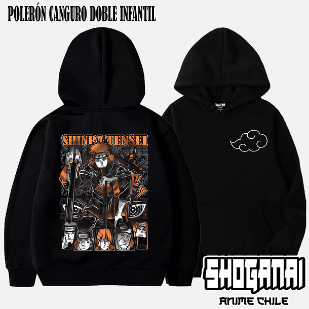 NAR10 Pain Shinra Tensei - NARUTO - INFANTIL (Polera o Polerón) 6