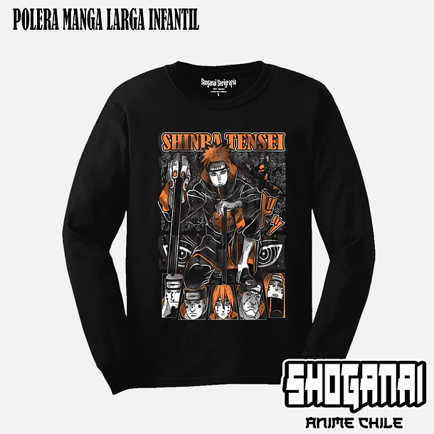 NAR10 Pain Shinra Tensei - NARUTO - INFANTIL (Polera o Polerón) 4