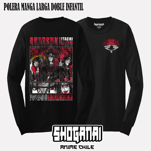 NAR12 Itachi Uchiha - NARUTO - INFANTIL (Polera o Polerón) 5