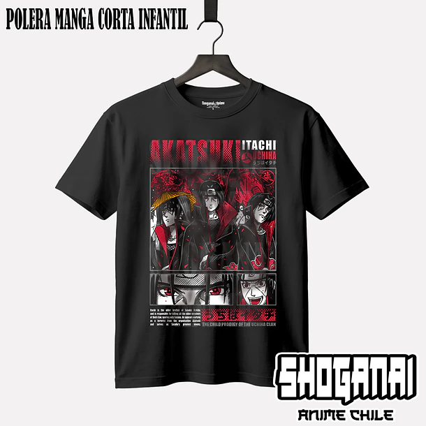 NAR12 Itachi Uchiha - NARUTO - INFANTIL (Polera o Polerón) 1