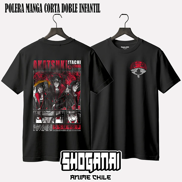 NAR12 Itachi Uchiha - NARUTO - INFANTIL (Polera o Polerón) 3