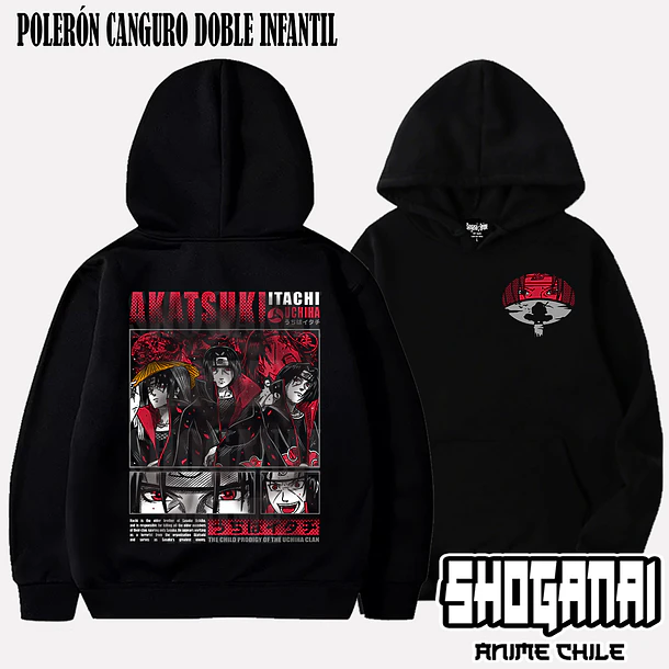 NAR12 Itachi Uchiha - NARUTO - INFANTIL (Polera o Polerón) 6