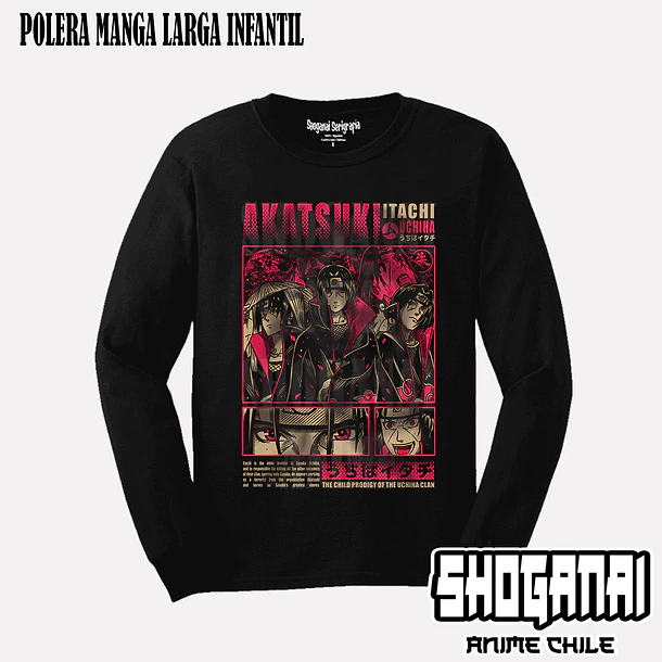 NAR12 OP2 Itachi Uchiha - NARUTO - INFANTIL (Polera o Polerón) 3
