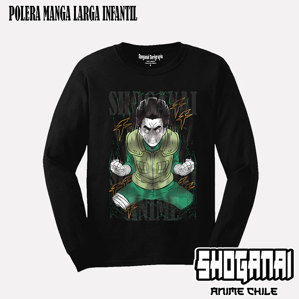 NAR13 Rock Lee - NARUTO - INFANTIL (Polera o Polerón) 3