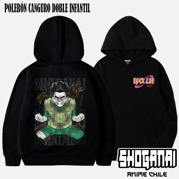 NAR13 Rock Lee - NARUTO - INFANTIL (Polera o Polerón) 5