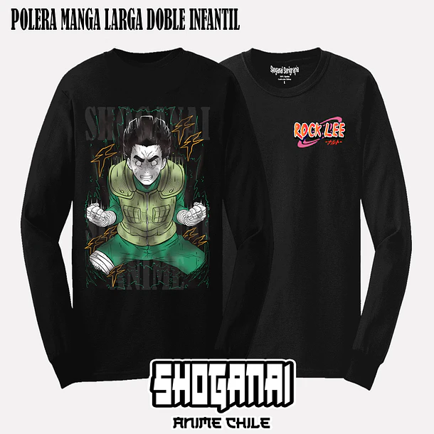 NAR13 Rock Lee - NARUTO - INFANTIL (Polera o Polerón) 4