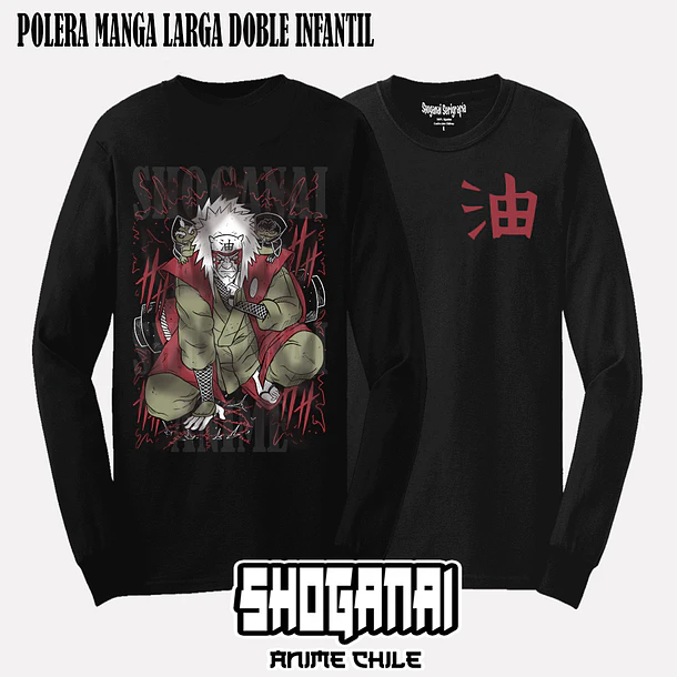 NAR14 Jiraiya - NARUTO - INFANTIL (Polera o Polerón) 4