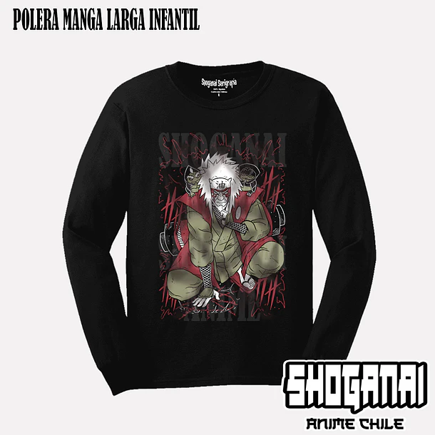 NAR14 Jiraiya - NARUTO - INFANTIL (Polera o Polerón) 3