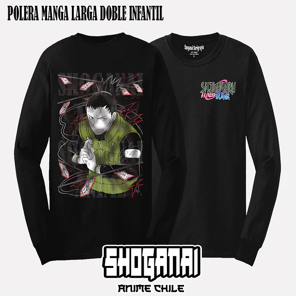 NAR15 Shikamaru Nara - NARUTO - INFANTIL (Polera o Polerón) 4