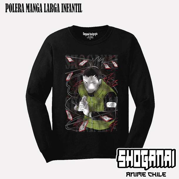 NAR15 Shikamaru Nara - NARUTO - INFANTIL (Polera o Polerón) 3