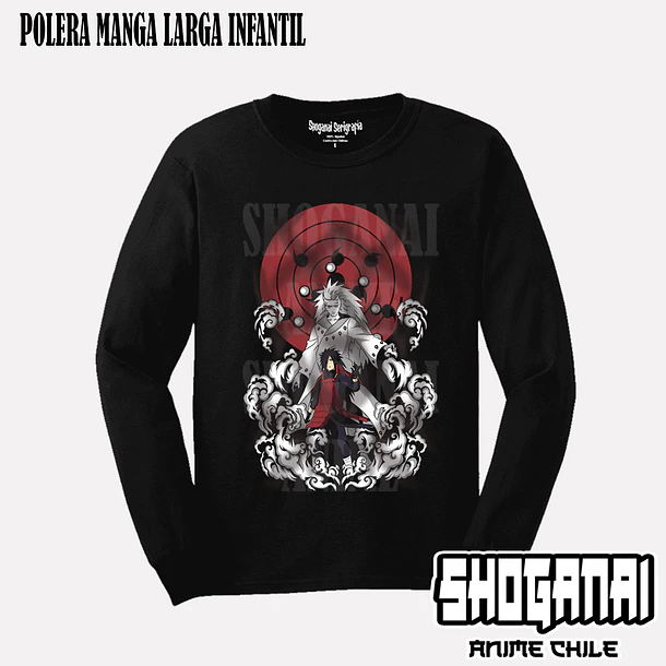 NAR17 Madara Uchiha - NARUTO - INFANTIL (Polera o Polerón) 3