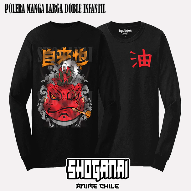 NAR19 Jiraiya - NARUTO - INFANTIL (Polera o Polerón) 4