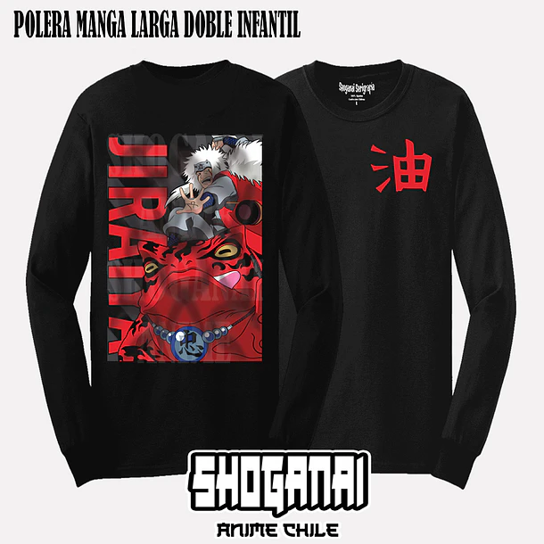 NAR20 Jiraiya - NARUTO - INFANTIL (Polera o Polerón) 4