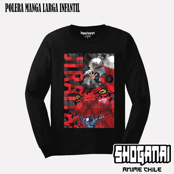 NAR20 Jiraiya - NARUTO - INFANTIL (Polera o Polerón) 3