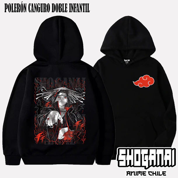 NAR22 Itachi Uchiha - NARUTO - INFANTIL (Polera o Polerón) 5