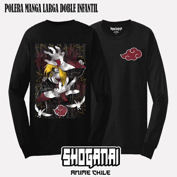 NAR24 Deidara - NARUTO - INFANTIL (Polera o Polerón) 4