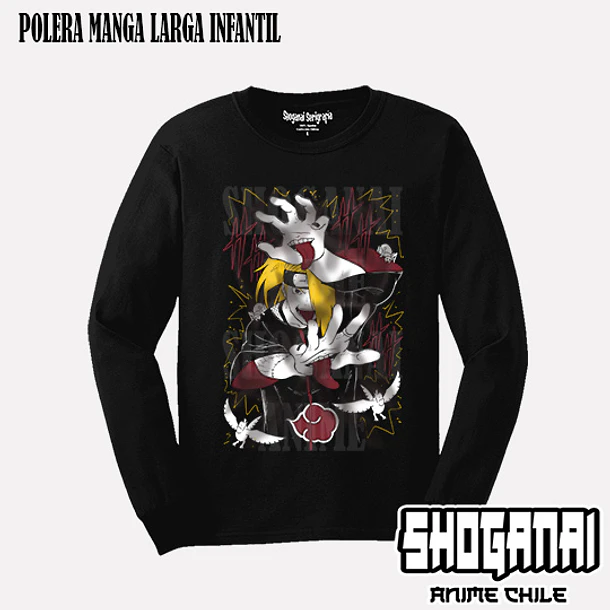 NAR24 Deidara - NARUTO - INFANTIL (Polera o Polerón) 3