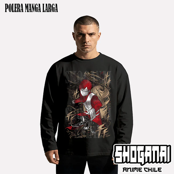 NAR26 Gaara - NARUTO - ADULTO (Polera o Polerón) 3