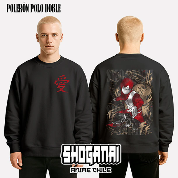 NAR26 Gaara - NARUTO - ADULTO (Polera o Polerón) 7