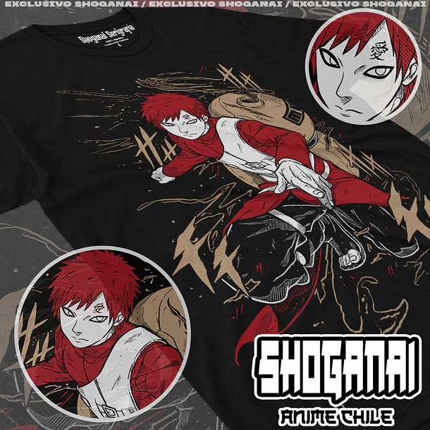NAR26 Gaara - NARUTO - ADULTO (Polera o Polerón) 1