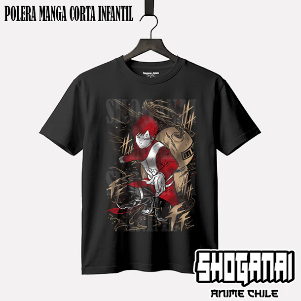 NAR26 Gaara - NARUTO - INFANTIL (Polera o Polerón) 1