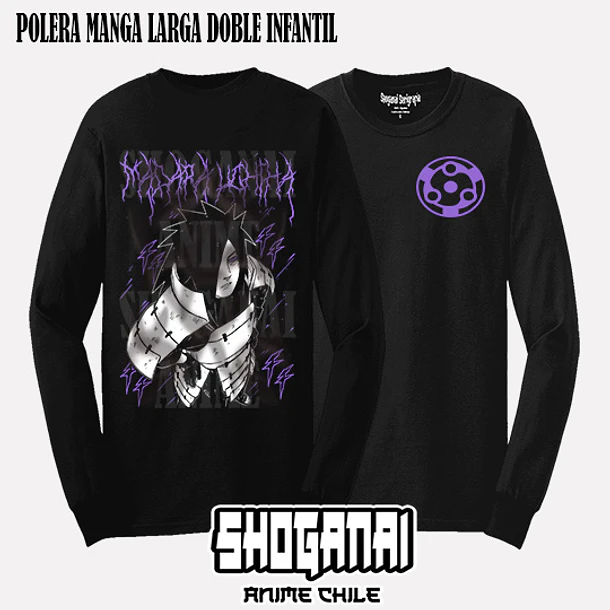 NAR29 Madara Uchiha - NARUTO - INFANTIL (Polera o Polerón) 4