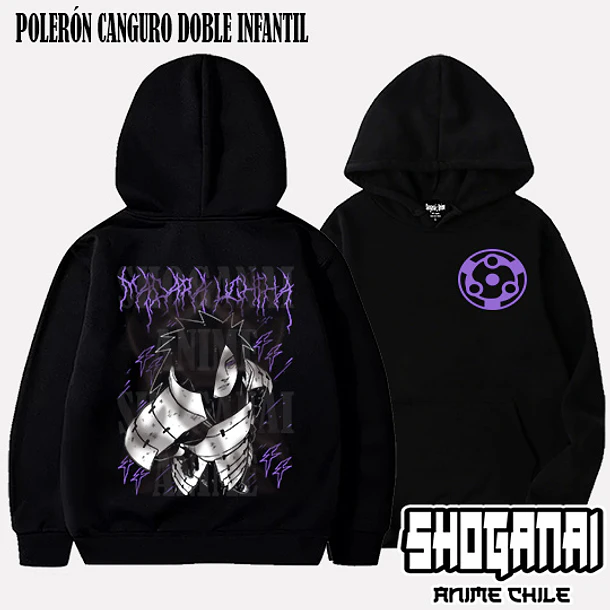 NAR29 Madara Uchiha - NARUTO - INFANTIL (Polera o Polerón) 5