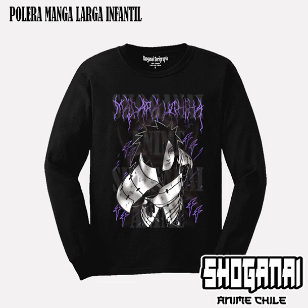 NAR29 Madara Uchiha - NARUTO - INFANTIL (Polera o Polerón) 3