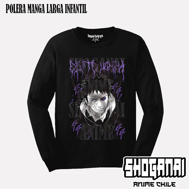NAR30 Obito Uchiha - NARUTO - INFANTIL (Polera o Polerón) 3