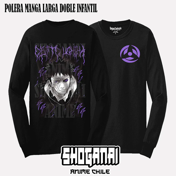NAR30 Obito Uchiha - NARUTO - INFANTIL (Polera o Polerón) 4