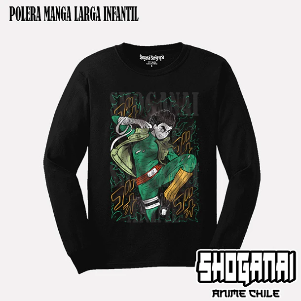 NAR31 Rock Lee - NARUTO - INFANTIL (Polera o Polerón) 3