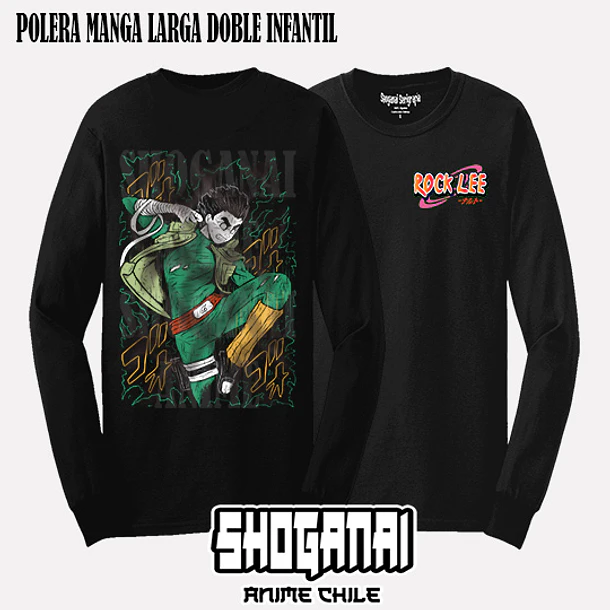 NAR31 Rock Lee - NARUTO - INFANTIL (Polera o Polerón) 4