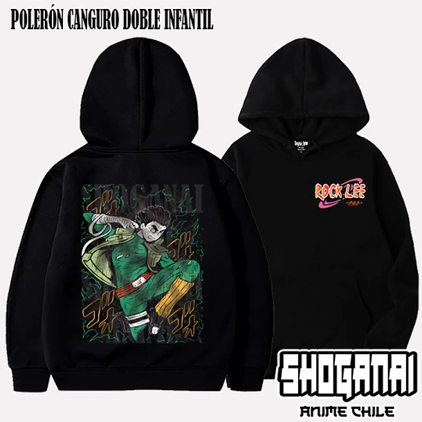 NAR31 Rock Lee - NARUTO - INFANTIL (Polera o Polerón) 5