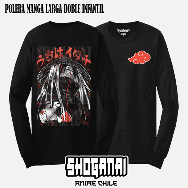 NAR32 Itachi Uchiha - NARUTO - INFANTIL (Polera o Polerón) 4