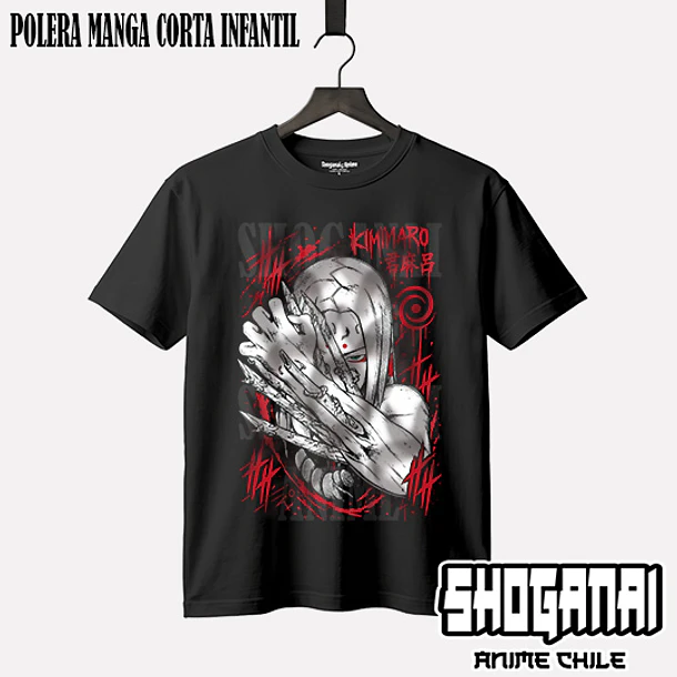 NAR37 Kimimaro - NARUTO - INFANTIL (Polera o Polerón) 1