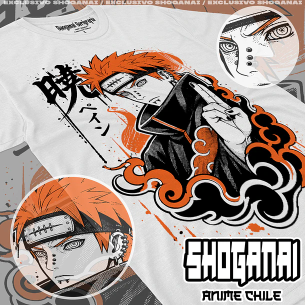 NAR38 Pain - NARUTO - ADULTO (Polera o Polerón) 2